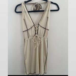 PLT Never Worn Tie Front Tie Back Mini BodyCon Dress